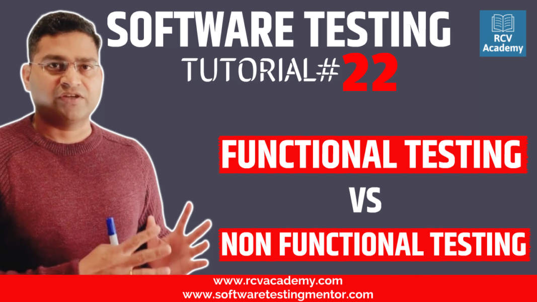 Software Testing Tutorial 22 Functional Testing Vs Non Functional