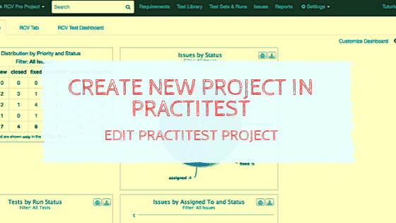 Create New Project in PractiTest – Edit PractiTest Project